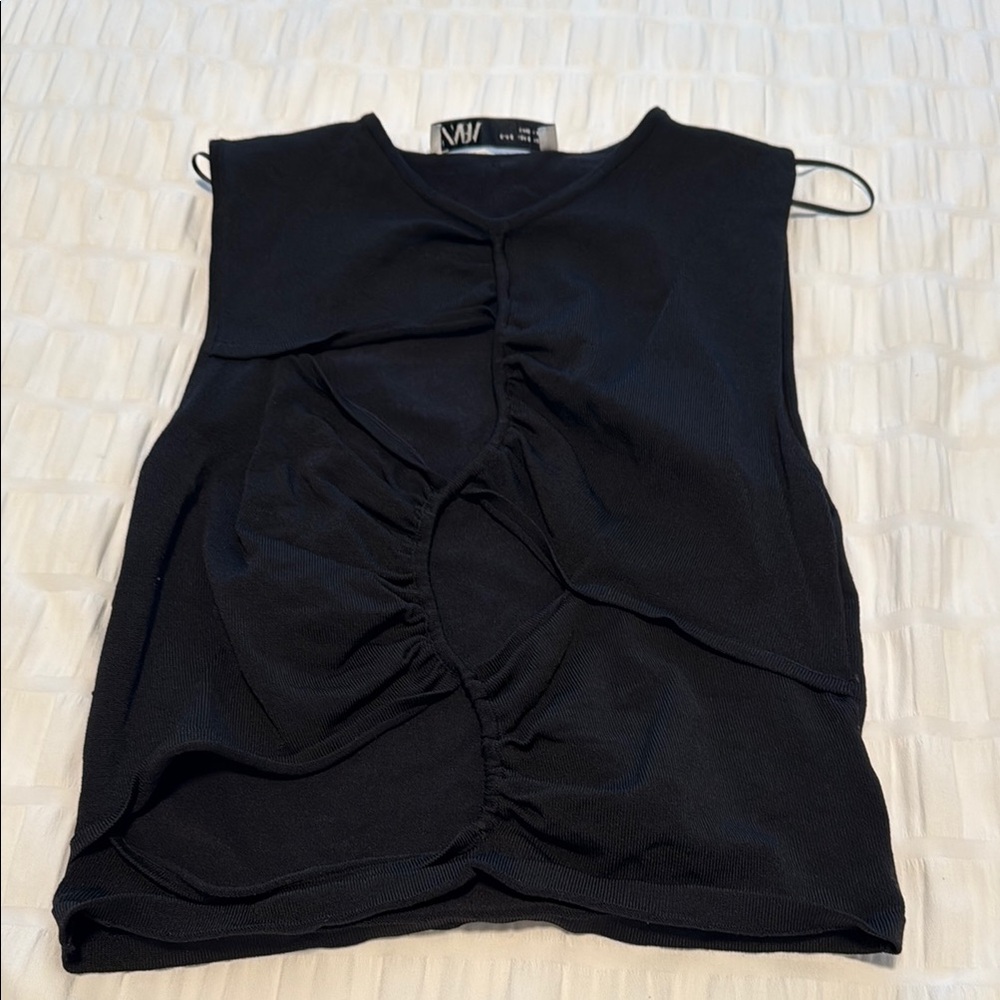 Zara Black Cut Out Tank Top